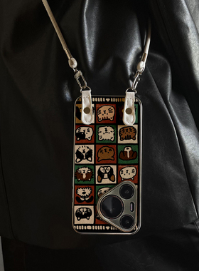 适用于华为Pura70pro手机壳新款猫犬头像Mate60/70pro十套50/40全包防摔P60/80带挂绳Nova14ultra/13/12外7/9