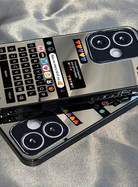 适用于荣耀400Pro手机壳黑色键盘高级感华为300pro硅胶全包100防摔90新款50se/60/70/80外200潮牌x40/x50套软