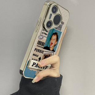 用于华为pura70proUltra手机壳小羊皮复古男孩p40高级感p50e外全包防摔P60新款 网红男女潮牌P70pro十套软