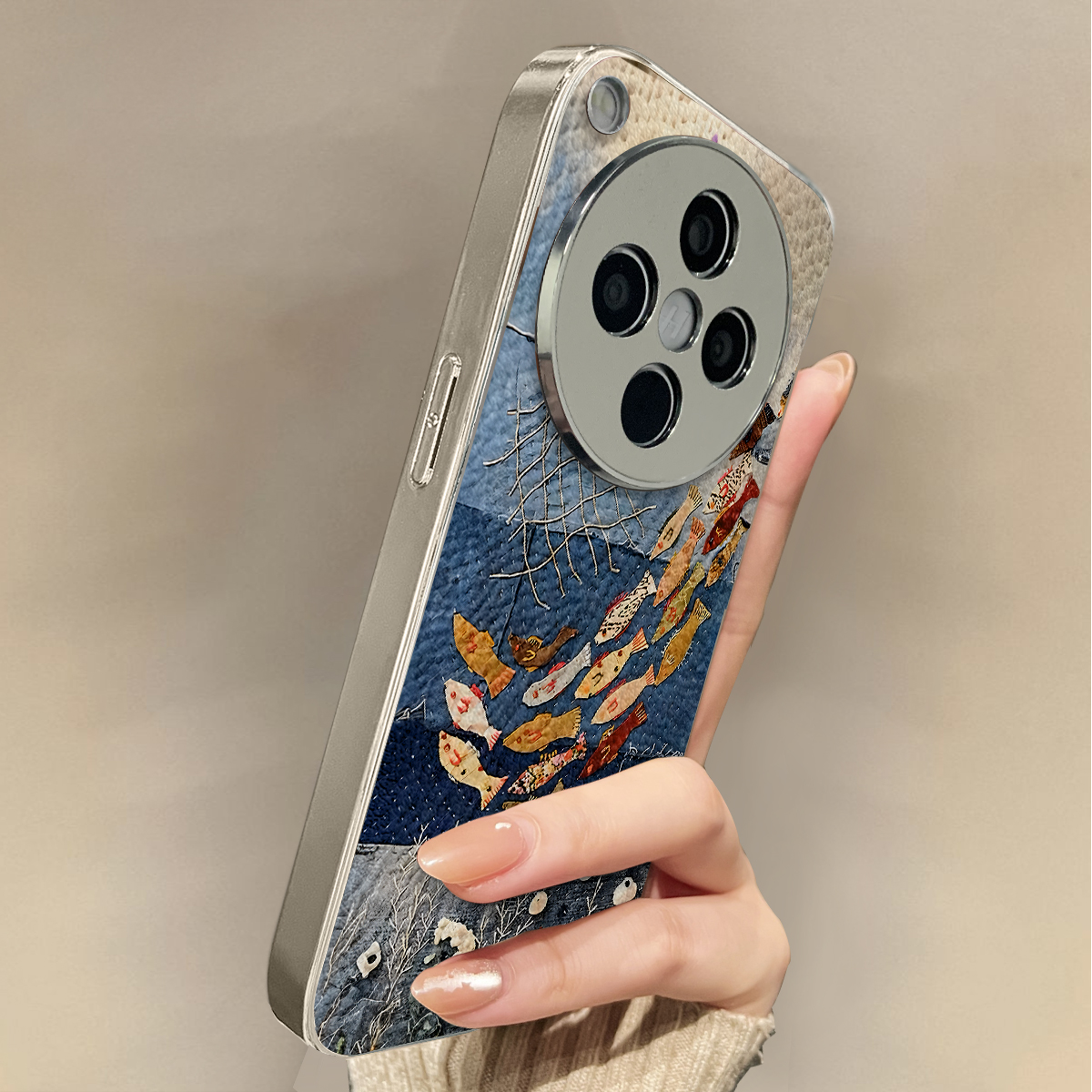 适用于OPPOfindx8pro手机壳复古鱼群高级感findx5pro硅胶全包防摔个性创意oppofindx7ultra套新款男女潮牌x6