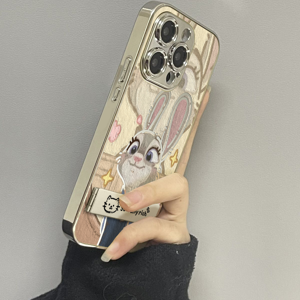 镂空镜面防摔苹果手机壳