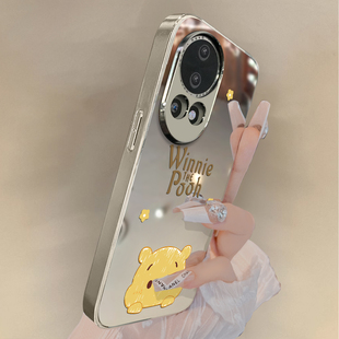 适用于华为nova13pro手机壳镜面简笔小熊Nove5/6/7se硅胶8全包防摔Hinova9男女13软nova10/11/12ultra套新款