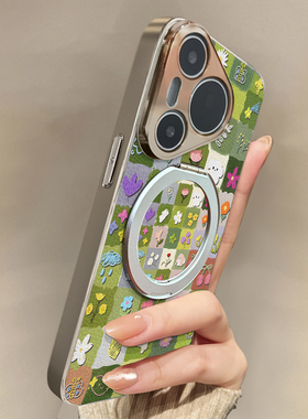 适用于华为Pura70pro手机壳新款色块花草Mate60/70pro十套50/40全包防摔P60/80带挂绳Nova14ultra/13/12外7/9