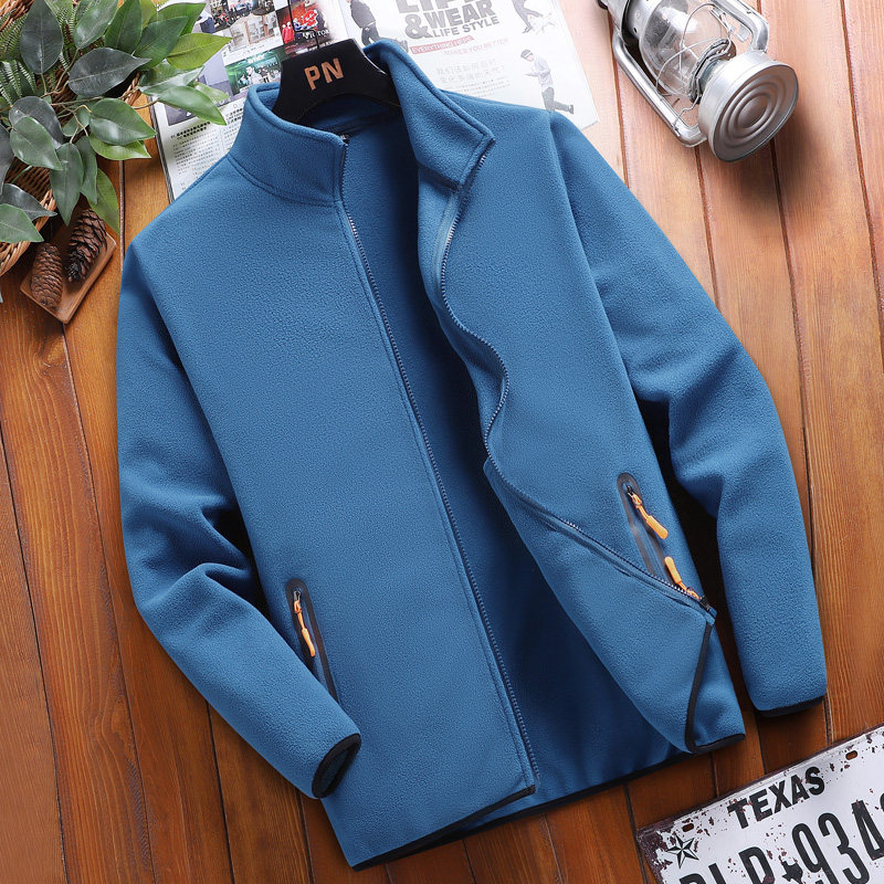 [점주 추천] 아빠를 위한 봄 가을 남성 폴라 플리스 자켓 스포츠 및 레저용 중년 남성을 위한 플리스 자켓