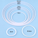 白色塑料圆环圈diy手工花环配件捕梦网材料包车仔挂件装 饰塑料圈