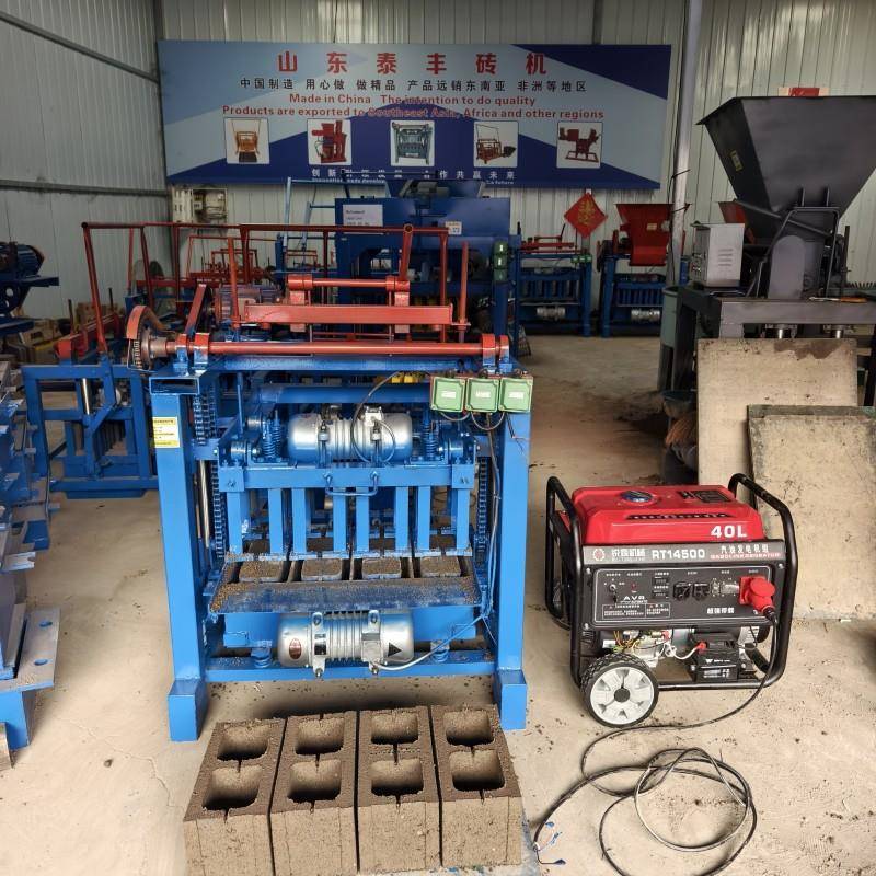 建筑废料路面制砖设备 水泥垫块小型砖机 空心砖机出口约翰内斯堡