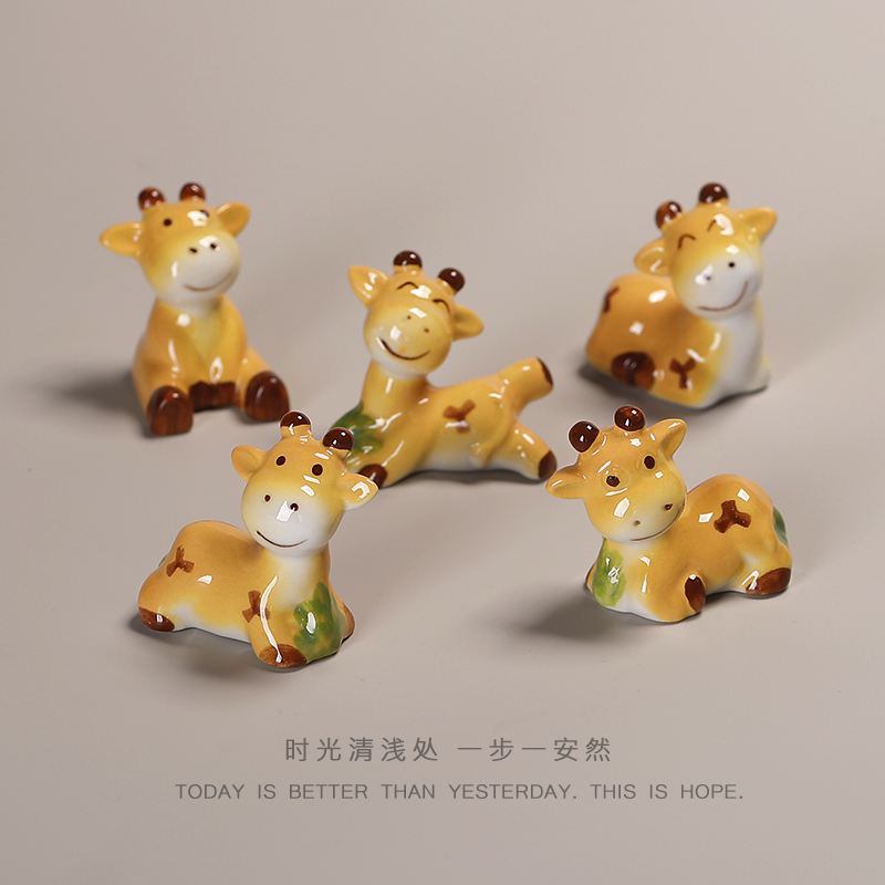 陶瓷小鹿家用筷架桌面小礼物