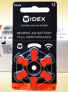 助听器电池a13唯听WIDEX13PR48 1.45V英国原装进口锌空气纽扣电子