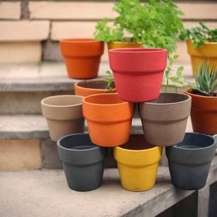 老盆友透气花盆新款加厚1916多肉红陶多孔陶瓷盆栽圆形室内简约