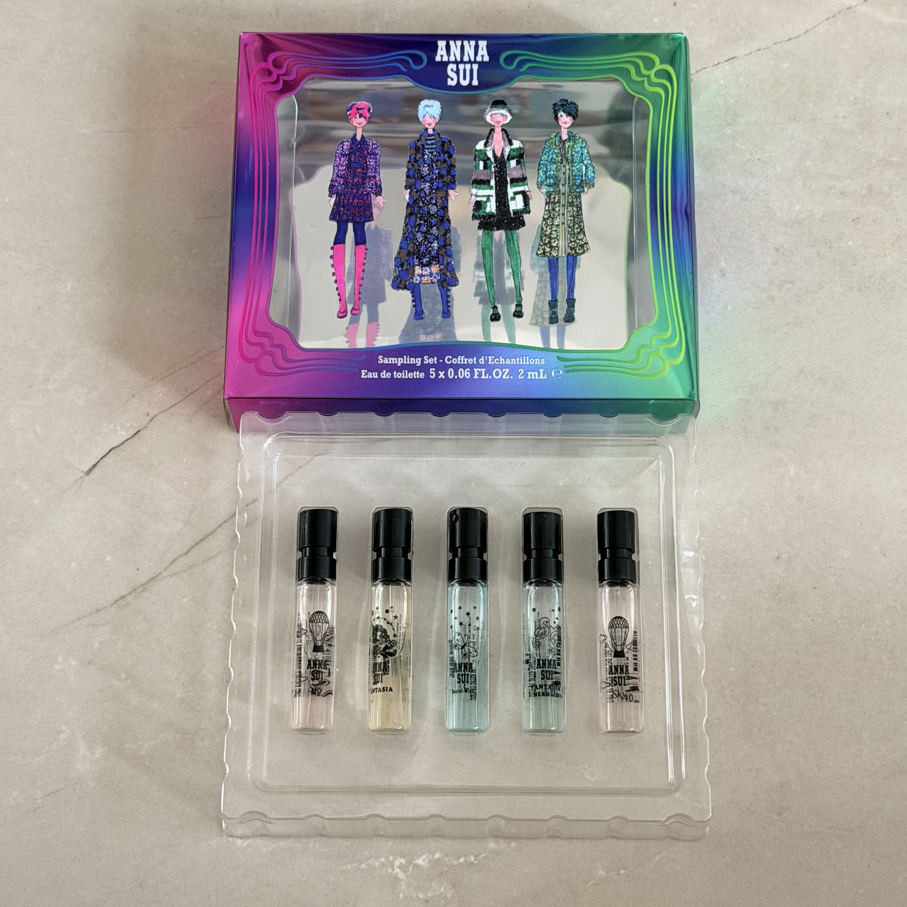 安娜苏淡香水组合2ml*5试管小样筑梦天马人鱼绮幻飞行许愿精灵EDT