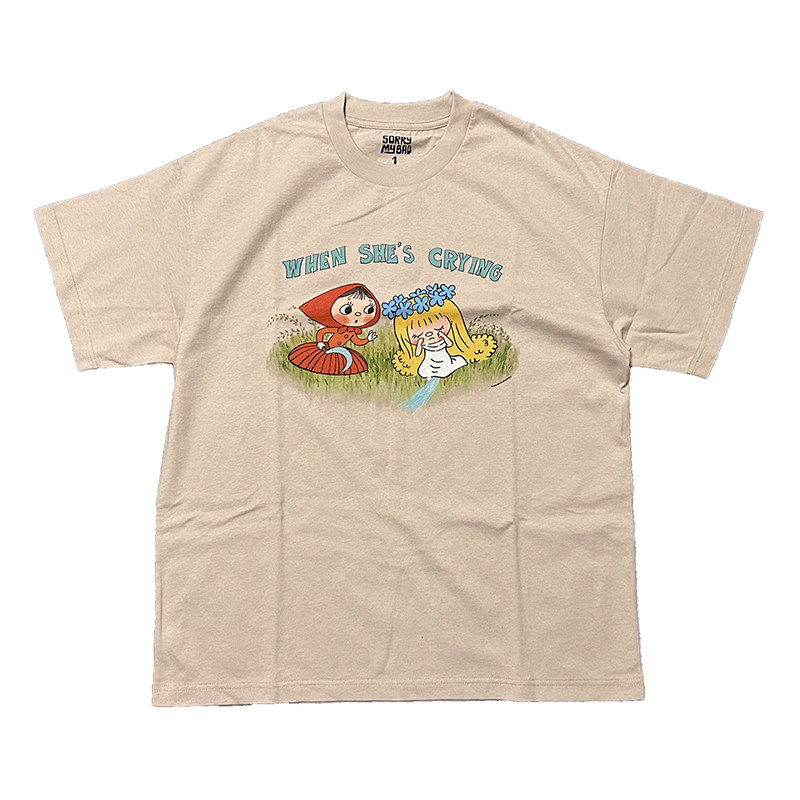 SorryMyBad  Crying Tee Khaki 恶搞设计短袖T恤