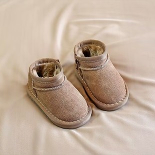 宝宝雪地靴冬季鞋子软底一岁婴儿加绒加厚棉鞋女宝学步鞋男童棉靴