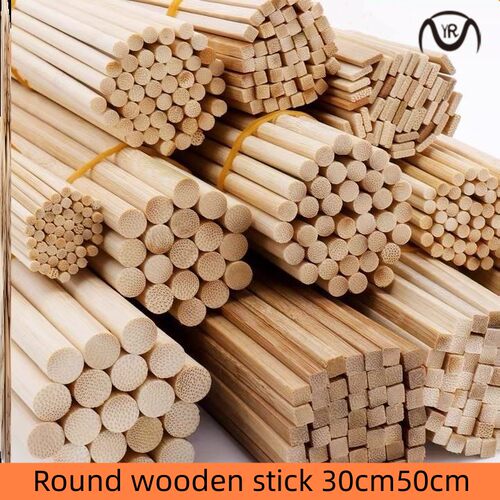 Round wooden stick 30cm50cm dowels Dowel Rods Pole 木棒
