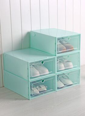 3PCS Transparent plastic shoe box dustproof Shoes cabinet