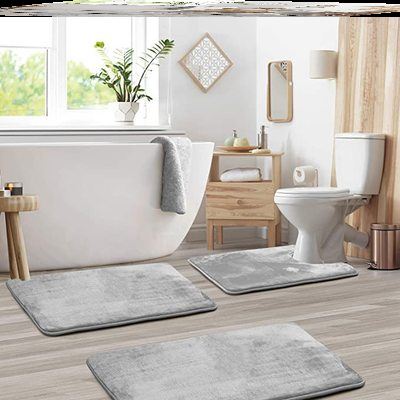 浴室地垫Floor Mat Door Mat Bathroom Carpet Toilet Seat Cover