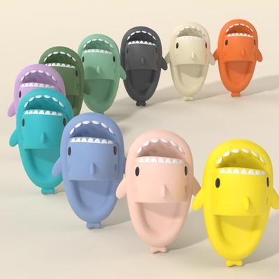 4CM Soft Man Women Shark Slippers Summer Beach Slides Anti-S