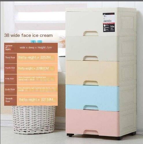 Thickened large plastic drawer type storage cabinet shoe cab