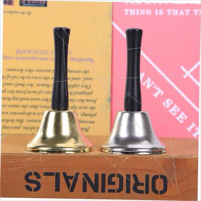 Christmas wooden hand clock decorated with hand bells