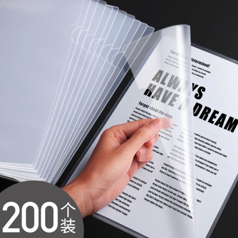 folder a4, two page office file set, single transparent