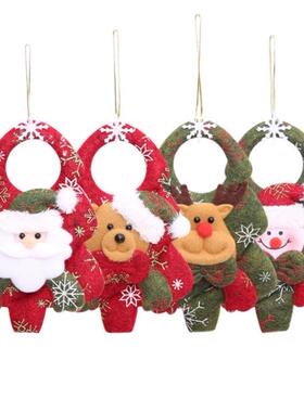 Christmas non-woven pendant Santa Claus圣诞挂件