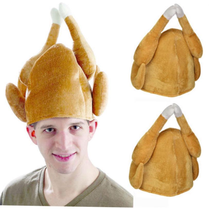 Stuffed Christmas Turkey Hat Adult  Novelty Fancy Dress