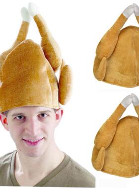 Stuffed Christmas Turkey Hat Adult  Novelty Fancy Dress