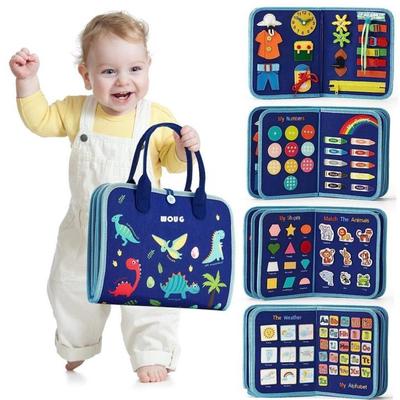 Toddlers Travel Busy Board for Boys Girls Montessori Toys fo