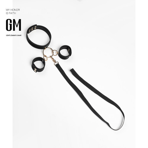 手铐项圈项链颈环锁骨链带牵引绳分手铐用品