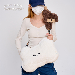露娜的奇妙之旅腊肠狗趴肩包包可爱毛绒玩偶斜挎包大容量背包书包