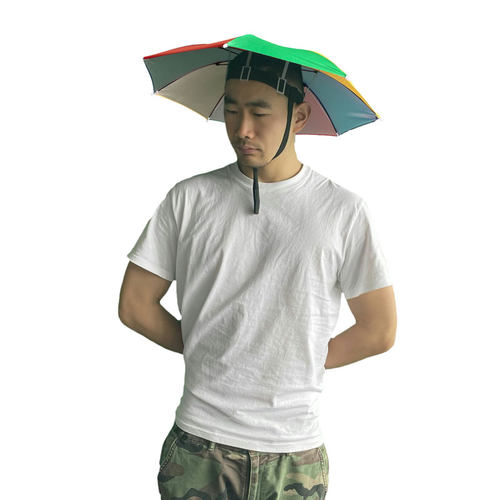 小号头戴式伞帽遮阳雨防风防晒