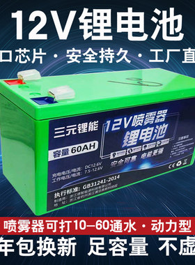 12v大容量喷雾器锂电池电瓶