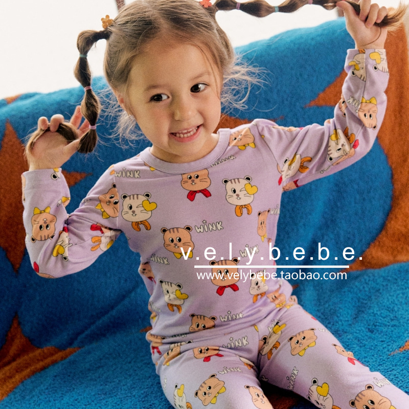 【春秋薄款】rototobebe童装韩国儿童家居服睡衣秋衣秋裤