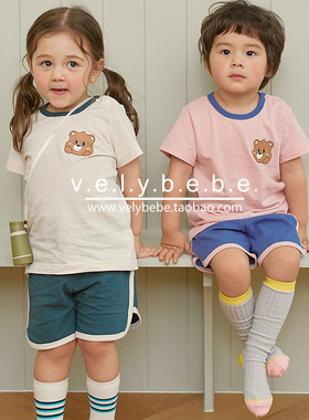 【夏】cordi-i正品韩国童装儿童宝宝短袖套装幼儿园穿搭可爱撞色