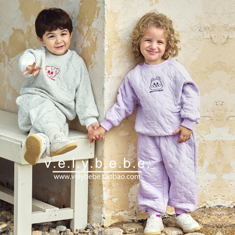 【秋冬】rototobebe韩国童装儿童套装幼儿园穿搭宽松简约