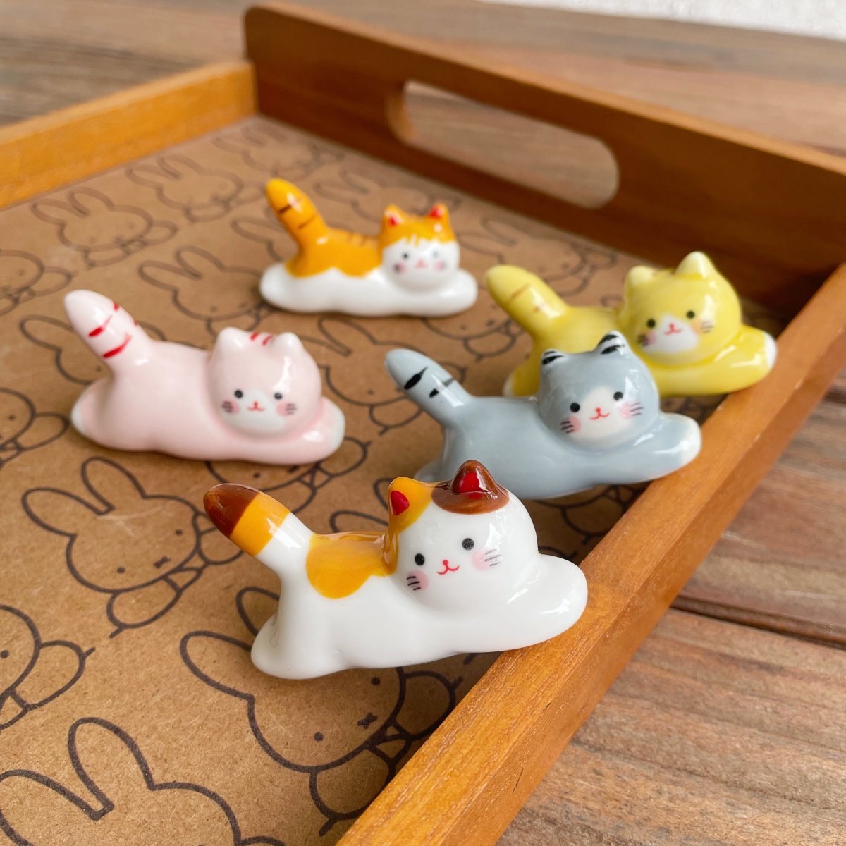 树下盒  手作釉下彩立体猫咪筷子架乖萌小猫筷托陶瓷摆件可做笔架,餐饮具,筷子架,淘宝优惠券,粉丝福利购,淘宝优惠卷