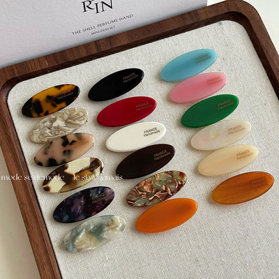 韩版FRANCE醋酸椭圆发夹刘海夹鸭嘴夹可爱甜美网红新款发饰新款