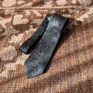 LACANEDE 美式复古时髦细致领带休闲vintage古着西服配饰潮流