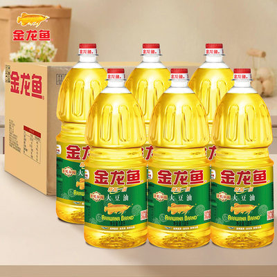 金龙鱼非转基因大豆油1.8L*6瓶整箱 食用油小瓶装家用团购、