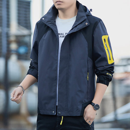 智 快鱼男装官方旗舰店堡狮龙5cm本铺冲锋衣连帽夹克衫防风防水