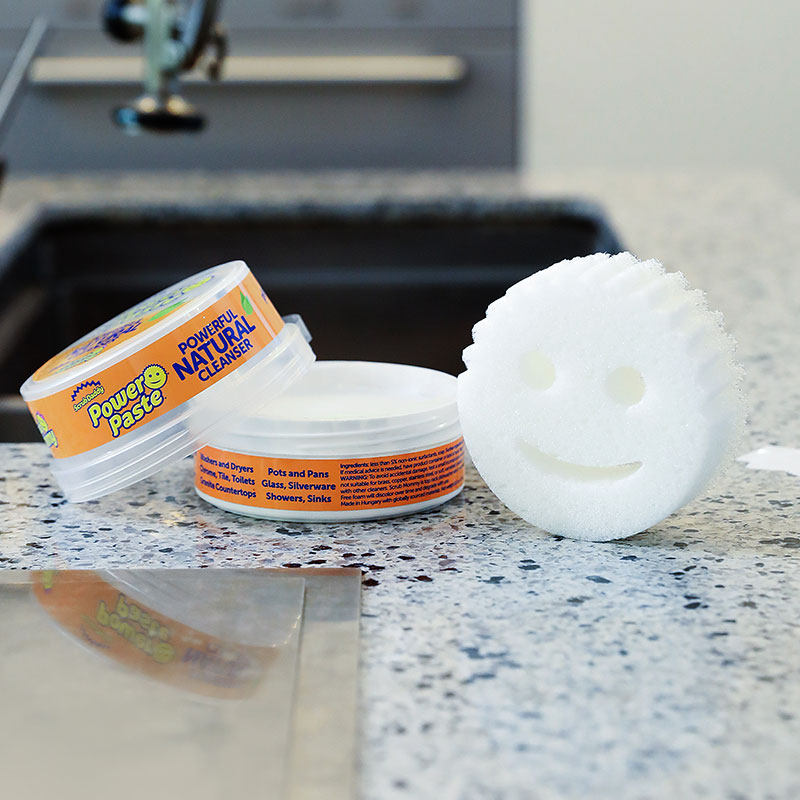 利快Scrub Daddy清洁膏含双面笑脸去污海绵擦清洁擦颜色随机