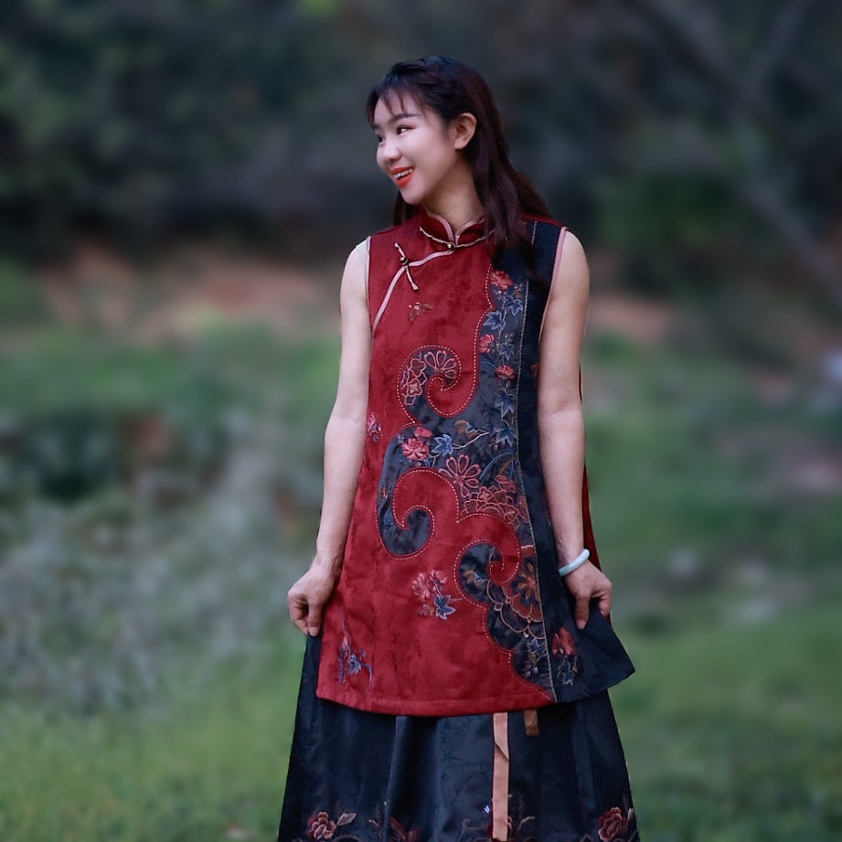 楚馨千椿物喜原创民族风新中式国风复古文艺刺绣马甲马夹背心坎肩,女装/女士精品,马夹,淘宝优惠券,粉丝福利购,淘宝优惠卷