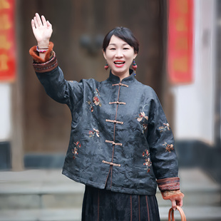 外套2024冬季 立领盘扣女款 国风棉衣棉服袄 新中式 楚馨原创设计师款
