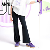 安奈儿童装 儿童修身 女童针织微喇裤 商场同款 2025夏装 新款 显瘦长裤