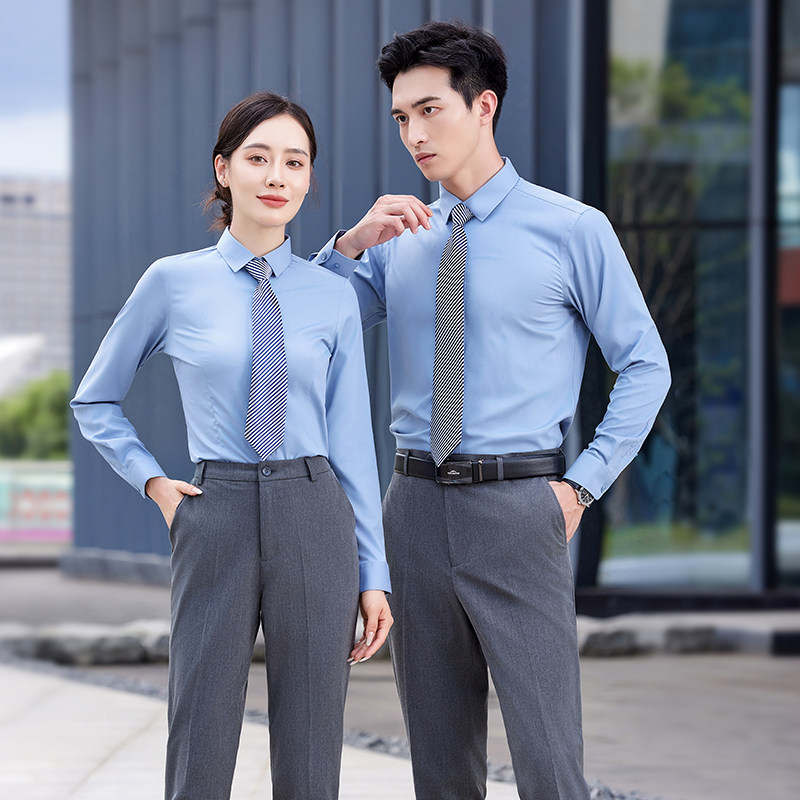 蚕丝职业衬衫女长袖夏季工作服