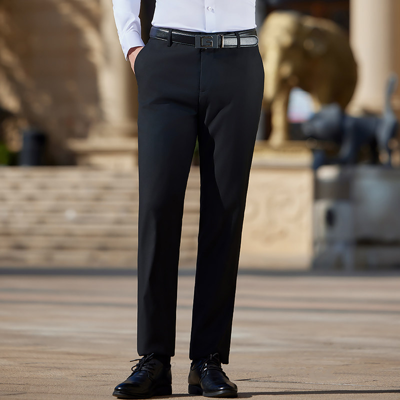 弹力职业装商务正装抗皱免烫西裤男女修身银行上班面试直筒小脚裤