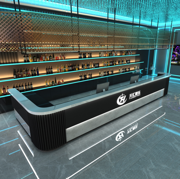 工业风酒吧吧台电竞酒店接待台网红健身房咖啡馆火锅店餐厅收银台