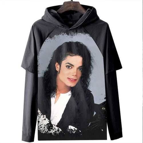 Michael Joseph Jackson 迈克杰克逊 长袖T恤衣服数码印花3D图案