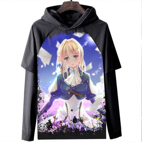 Violet Evergarden 紫罗兰永恒花园 长袖T恤衣服数码印花休闲