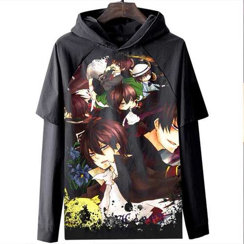 HITMAN REBORN 家庭教师 长袖T恤衣服3D数码印花休闲