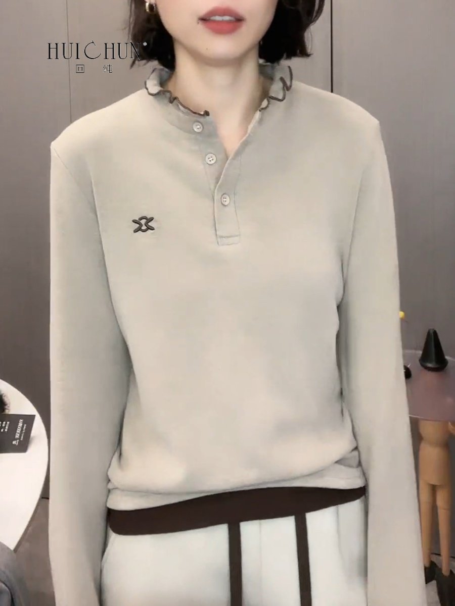 高端德绒打底衫卫衣女高领大码胖mm秋冬妈妈休闲立领品牌打底长袖,女装/女士精品,大码内搭,淘宝优惠券,粉丝福利购,淘宝优惠卷